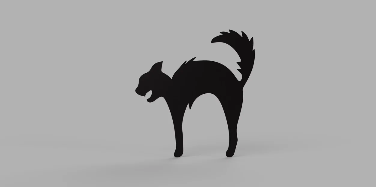 Mẫu trang trí tường hình mèo đen ấn tượng cho dịp lễ Halloween - Image 1