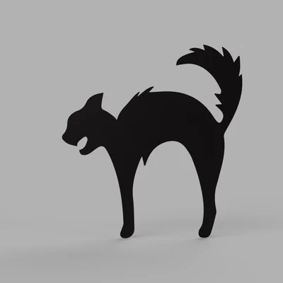 Mẫu trang trí tường hình mèo đen ấn tượng cho dịp lễ Halloween