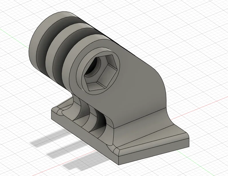 Ngàm gắn GoPro cho mũ bảo hiểm Fox V3 RS (Chin Mount) - Image 1