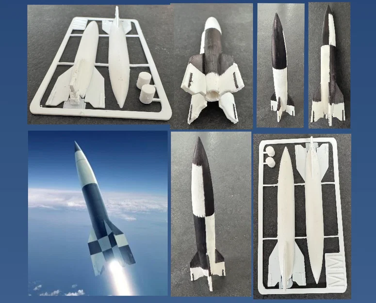 Mô hình tên lửa V-2 (V-2 Kit Card) lắp ráp 3D ấn tượng - Image 1