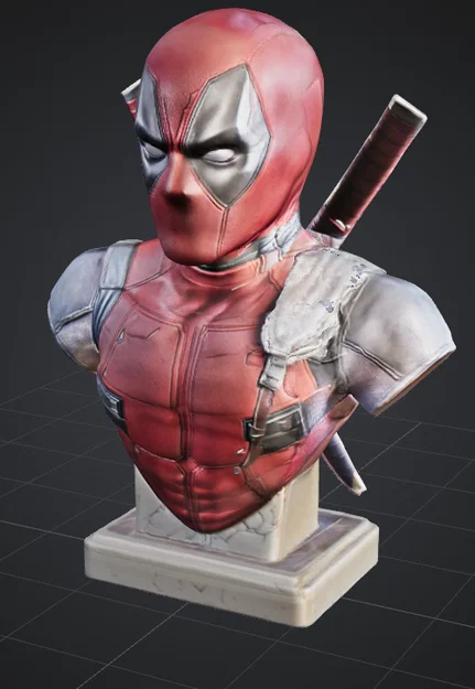 Mô hình tượng bán thân Deadpool 3D cực chi tiết cho người hâm mộ - Image 1