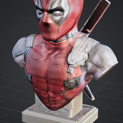 Mô hình tượng bán thân Deadpool 3D cực chi tiết cho người hâm mộ