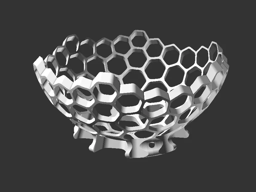 Tô đựng đồ họa tiết tổ ong Hexagon Bowl in 3D độc đáo - Image 2
