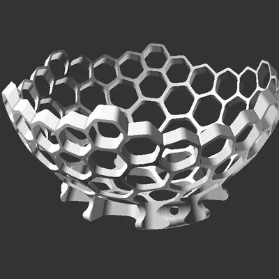 Tô đựng đồ họa tiết tổ ong Hexagon Bowl in 3D độc đáo