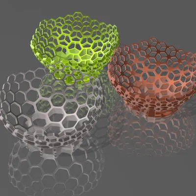 Tô đựng đồ họa tiết tổ ong Hexagon Bowl in 3D độc đáo
