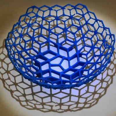 Tô đựng đồ họa tiết tổ ong Hexagon Bowl in 3D độc đáo