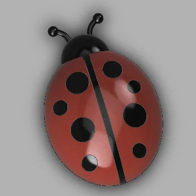 Nam châm hình bọ rùa đáng yêu (Ladybug Magnet) - Tự in 3D trang trí