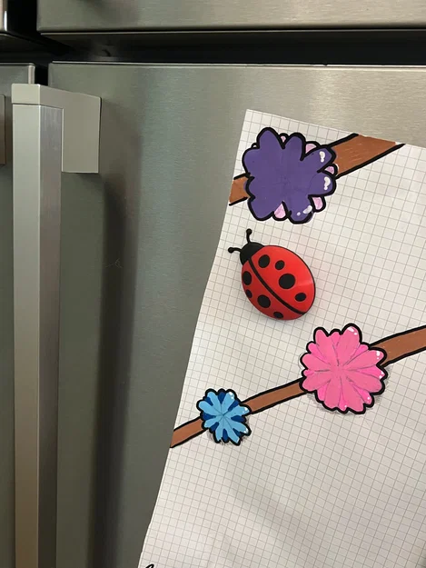 Nam châm hình bọ rùa đáng yêu (Ladybug Magnet) - Tự in 3D trang trí - Image 5