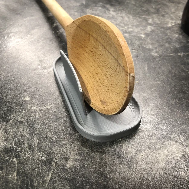 Đế gác muỗng nhà bếp thiết kế thông minh (Spoon Holder) in 3D nhanh - Image 1