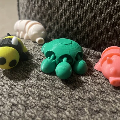 Mô hình rùa con linh hoạt (Cute turtle flexi) in 3D dễ thương