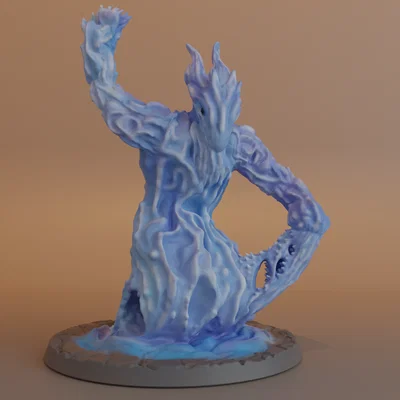 Water Elemental - Miniature D&D (Supportless/FDM Friendly)