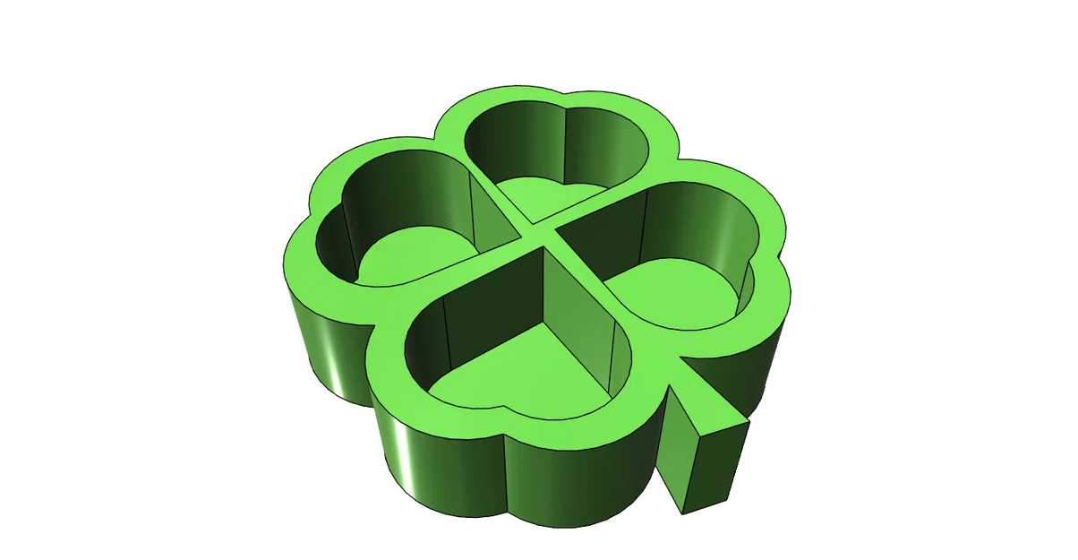 Khay đựng bánh kẹo hình cỏ bốn lá xinh xắn cho máy in 3D - Image 7