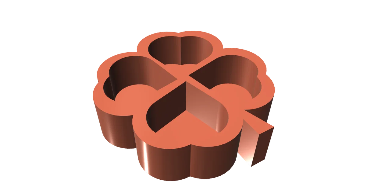 Khay đựng bánh kẹo hình cỏ bốn lá xinh xắn cho máy in 3D - Image 9