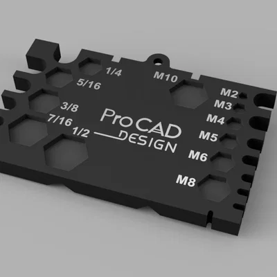 Công cụ đo vít đa năng (Metric & Standard) bằng 3D Printing