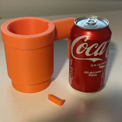 Ly LEGO giữ lon nước (cách nhiệt 2 lớp)