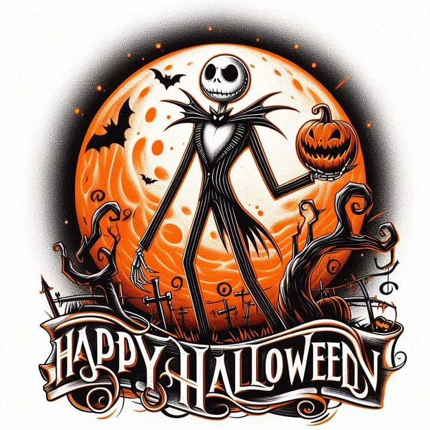 Jack Skellington - Halloween Hueforge (200x200) - Image 1