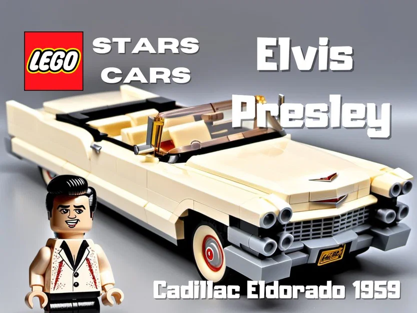 Mô hình 3D xe Cadillac Eldorado Biarritz 1959 phong cách Lego - Image 1