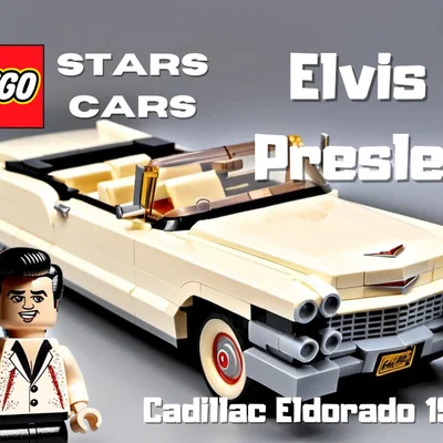 Mô hình 3D xe Cadillac Eldorado Biarritz 1959 phong cách Lego