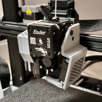 Ender 3 V3 SE: Cover & Bracket thay vỏ zin, dời quạt (fan relocation)