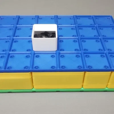 Combo đế/nắp xếp chồng Gridfinity (có thể tuỳ chỉnh tham số)