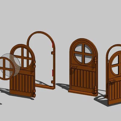 Cửa Hobbit cho nhà búp bê hoặc đặt sát chân tường phòng trẻ em