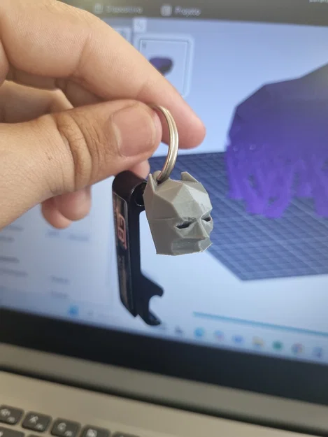 Móc khóa mặt nạ Batman phong cách Low Poly (File in 3D) - Image 1