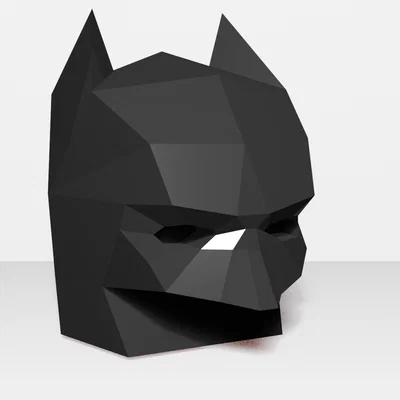 Móc khóa mặt nạ Batman phong cách Low Poly (File in 3D)
