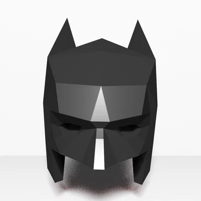 Móc khóa mặt nạ Batman phong cách Low Poly (File in 3D)
