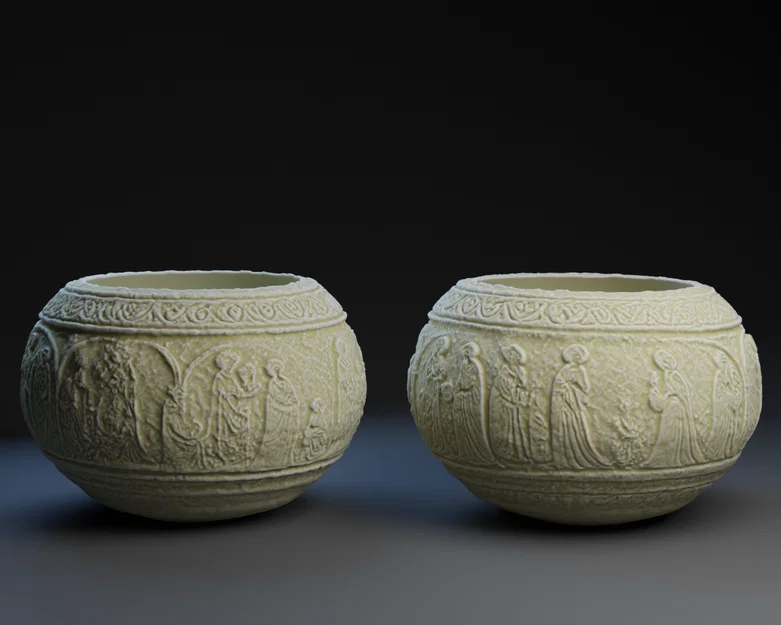 Mô hình bát trang trí Beguine Midwife cổ điển in 3D độc đáo - Image 1