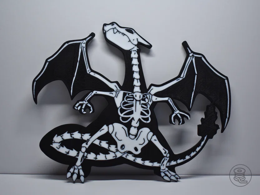 Mô hình 3D Halloween Skeleton Charizard trang trí cực chất - Image 1
