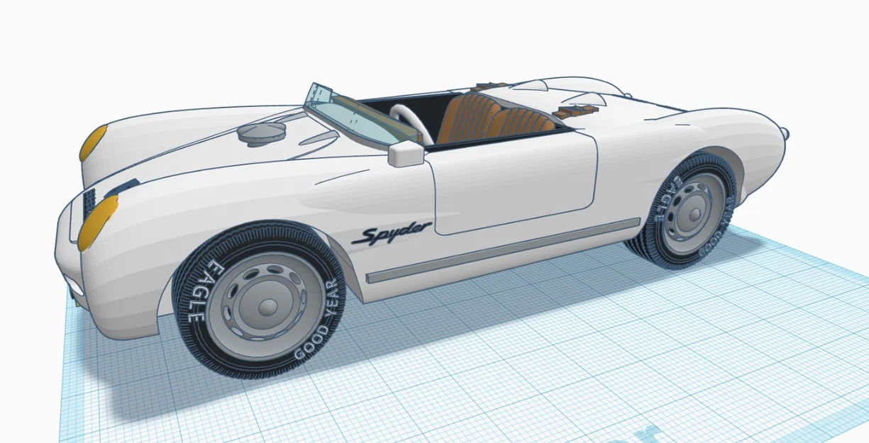 Mô hình in 3D Porsche 550 Spyder 1954 cực chi tiết - Image 11