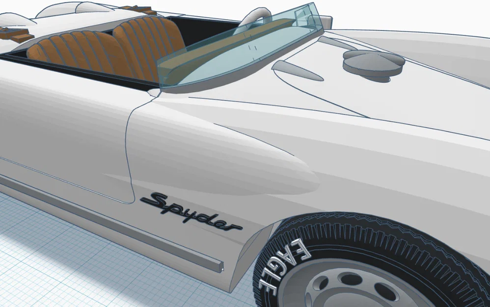 Mô hình in 3D Porsche 550 Spyder 1954 cực chi tiết - Image 13