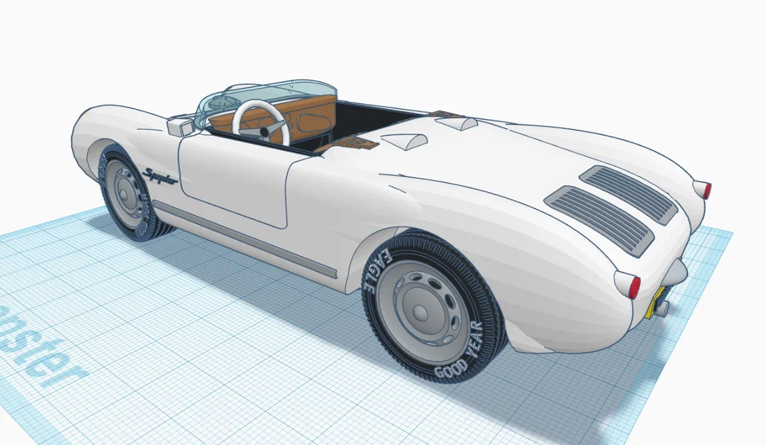 Mô hình in 3D Porsche 550 Spyder 1954 cực chi tiết - Image 15