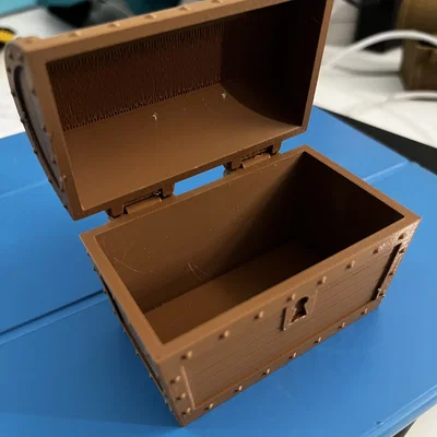 Mô hình rương kho báu in 3D có bản lề tích hợp độc đáo