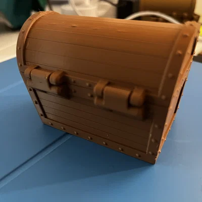 Mô hình rương kho báu in 3D có bản lề tích hợp độc đáo