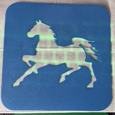 Bộ 4 khuôn stencil ngựa (template) để vẽ và sơn