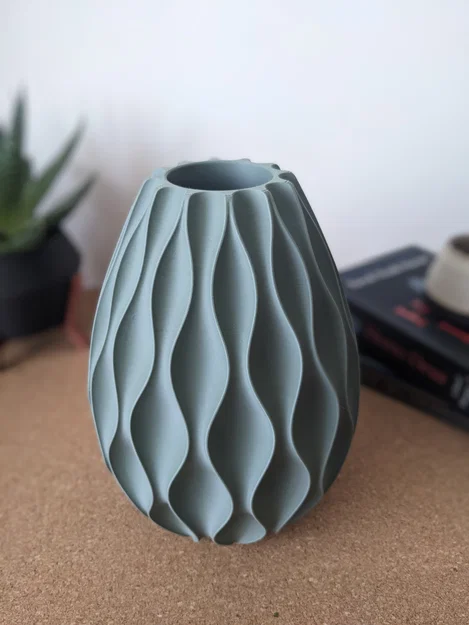 Bình hoa gợn sóng hiện đại (Modern Wavy Vase) - Image 3