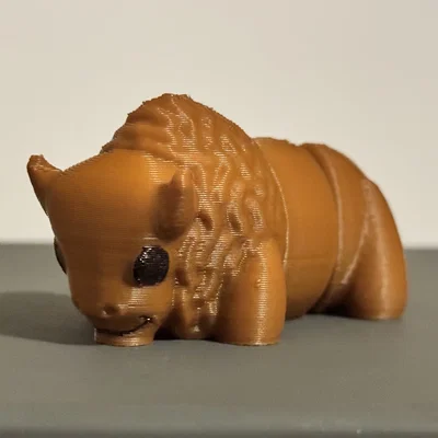 Mô hình 3D chú bò rừng Baby Bison linh hoạt (Print-in-place)