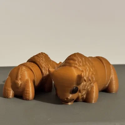 Mô hình 3D chú bò rừng Baby Bison linh hoạt (Print-in-place)