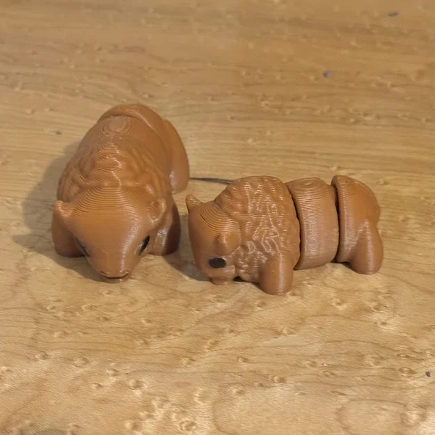 Mô hình 3D chú bò rừng Baby Bison linh hoạt (Print-in-place) - Image 4