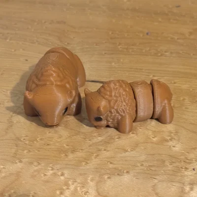 Mô hình 3D chú bò rừng Baby Bison linh hoạt (Print-in-place)