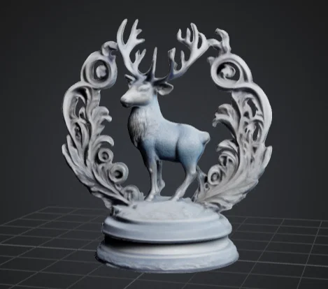 Mô hình điêu khắc Hươu uy nghi trang trí nghệ thuật 3D - Image 1