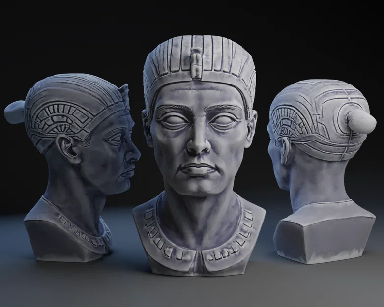 Mô hình tượng 3D Cyborg Pharaoh phong cách Ai Cập hiện đại - Image 1