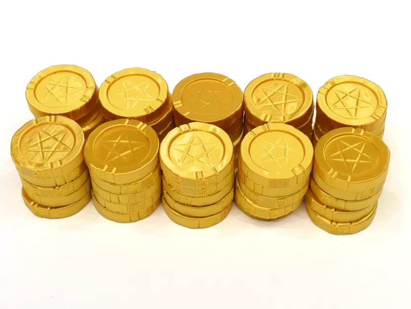 Mô hình đồng tiền vàng (Gold Coin) trong Cult of the Lamb để in 3D - Image 3