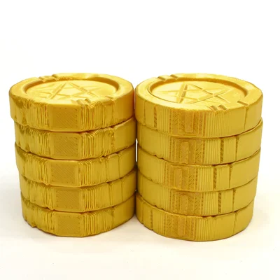 Mô hình đồng tiền vàng (Gold Coin) trong Cult of the Lamb để in 3D