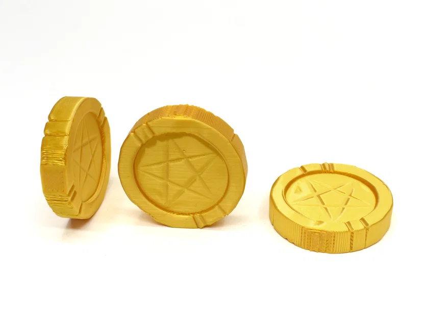 Mô hình đồng tiền vàng (Gold Coin) trong Cult of the Lamb để in 3D - Image 5