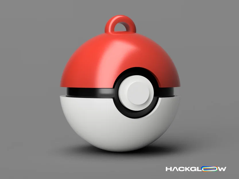 Mô hình móc khóa Pokeball in 3D cực đẹp và dễ lắp ráp - Image 1