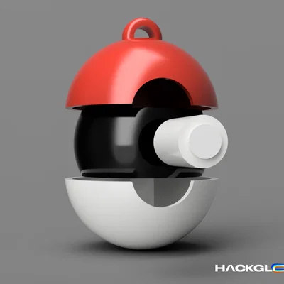 Mô hình móc khóa Pokeball in 3D cực đẹp và dễ lắp ráp