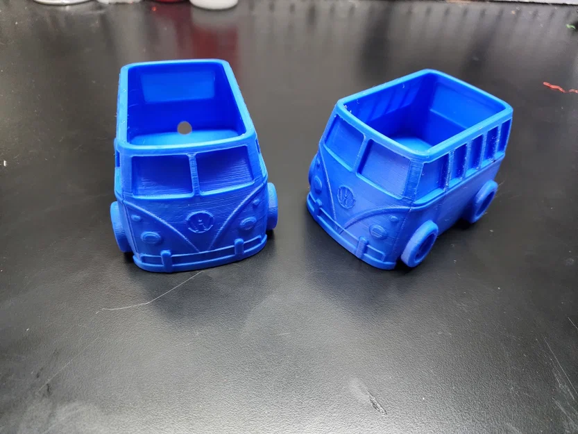 Mô hình chậu cây trang trí xe bus VW cổ điển in 3D - Image 1