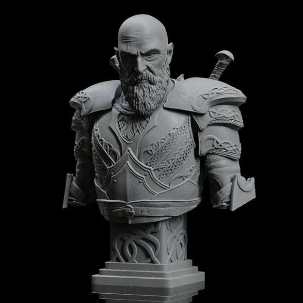 Tượng bán thân Kratos (Kratos bust) - Image 1